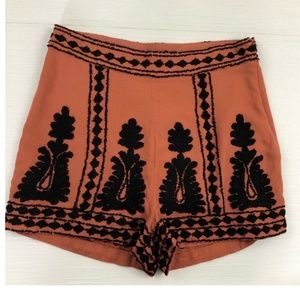 Gianni Bini High Waisted Embroidered Shorts